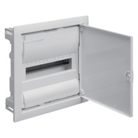 Verteilerschrank Unterputz Sicherunngskasten 1 Reihen 12 Modulen Verteilerkasten Kleinverteiler weiß Hager Volta 1x12 VU12AT