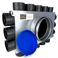 Lüftungsverteiler Verteilerkasten 16x75 Ø200 Wohnraumlüftung Luftverteiler E-KRR-16x75/200-OC