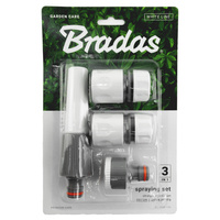 4-teiliges Sprühset Düse für 1/2" Schlauch Schnellkupplung WHITE LINE Bradas WL-5500-12K