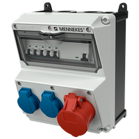 Wandverteiler AMAXX Stromverteiler 16A 2x230V IP44 CEE Schuko EAC Mennekes Steckdosen-Kombination 920009