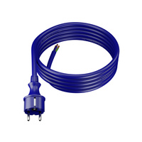 Anschlusskabel 4m IP44 mit geradem Stecker 250V 16A 3x2,5 mm² H07BQ-F PP-40H Blau W-98455