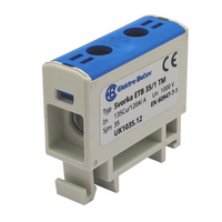 Hauptleitungsklemme Anschlussklemme ETB 35/1 Al/Cu Universalklemme elektroinstallation 2 Löcher Elektro Becov UK1035.12