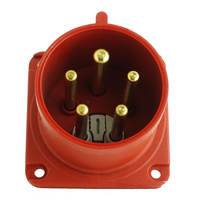 CEE Einbaustecker mit Phasenwender gerade 5P 32A 400V IP44 3107-354-1600