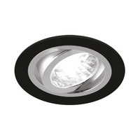 Einbaustrahler GU10 ALUM C MATBLACK/CHROME IDEUS 03624