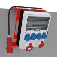 Baustromverteiler auf Ständer Siemens Schutzschalter pTD-S/FI SET tragbar mit Steckdosen 16A 32A CEE MENNEKES 4x230V Stromverteiler für Baustellen Stromkasten mit Schutz Doktorvolt DV-6160-D