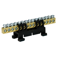 Verteilerklemme für Hutschiene 15-polig schwarz 15/C