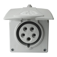 CEE Wandsteckdose mit Klappdeckel Aufputz 16A 5P 400V IP44 Steckdose IZVN 1653