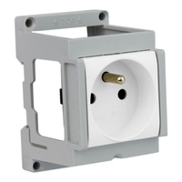 Einbausteckdose für Hutschiene DIN französische System IP20 1412.FR