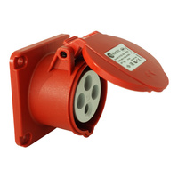 CEE Einbausteckdose gerade 400V 16A 4P 75x75 mm 3122-322-1675