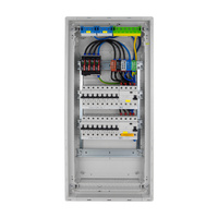 Sicherungskasten Unterputz Verteilerkasten 4-reihig 48 Module 14xMCB 2xRCCB VDE Saltek Überspannungsschutz Unterverteilung verdrahtet Verteilerschrank mit Sicherungen 755,50 x348x98mm Hager Hohlwand Verteiler Abzweigklemmen Doktorvolt DV-6258-PT