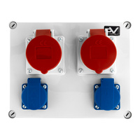 Baustromverteiler FRED 2x16A 2x230V Stromverteiler Mennekes Steckdosen Doktorvolt DV-2336-F