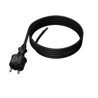 Anschlusskabel 4m IP44 mit geradem Stecker 250V 16A 3x1,5 mm² H07RN-F PP-40H Schwarz W-97214