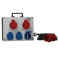 Doktorvolt Stromverteiler 2x16A 3x230V Mennekes Steckdosen mit Kabel und Stecker FRED Baustromverteiler DV-6671-D