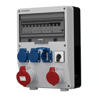 Stromverteiler TD-S/FI 32A 16A 3x230V mit Nockenschalter 4P Doktorvolt DV-2404-D