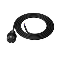 Anschlusskabel 2m IP44 mit geradem Stecker 250V 16A 3x1,5 mm² H07RN-F PP-40H Schwarz W-97212