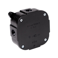 Abzweigkasten Aufputz-Feuchtraum Verbindungsdose ohne Klemmen Abzweigdose schwarz 88x88x40 mm Viplast 074-05