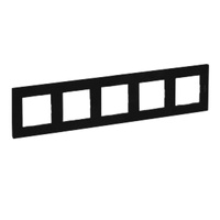 Abdeckrahmen 5-fach Rahmen für Steckdosen 86 x 370 mm schwarz Legrand Niloe Step 863595