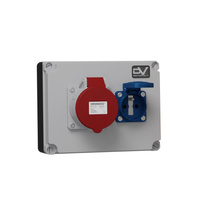 Wanddose WDD Stromverteiler 1x32A 1x230V franz/belg System Doktorvolt® DV-9658-F