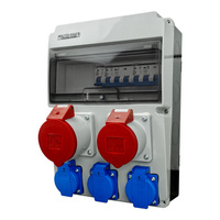 Baustromverteiler 16A 32A CEE 3x230V LS-Schalter Stromverteiler Walter-Kraft mit Bals Steckdosen 4 WK-4311-D