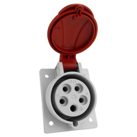 Schräg Einbausteckdose 32A 400V 5P IP54 CEE Steckdose Doktorvolt IEN 3253 DV