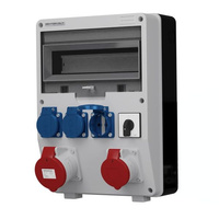 Stromverteiler TD 32A/5P 16A/5P 3x230V mit Nockenschalter 4P Doktorvolt DV-2411-D