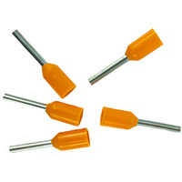 Isolierte Aderendhülsen 0,5mm² Orange 100 Stück für sichere Kabelverbindungen und einfache Montage E0508
