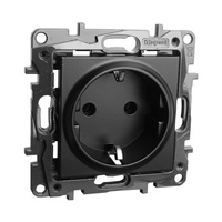 Steckdose 2P + E Schuko schwarz Niloe Step 863521