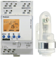 Theben Dämmerungsschalter 2 Kanal LUNA 112 TOP2 AL TH-1120100-W