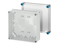 Leergehäuse mit transparentem Deckel IP65 Anschlussdose Hensel K0200