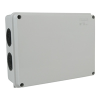 Abzweigkasten 190x145x70 10 Dichtmembranen IP65 Aufputz Abzweigdose Verbindungsdose Industriegehäuse IP66 M-L 009.PG