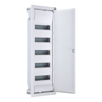 Verteilerschrank Unterputz Sicherunngskasten 5 Reihen 60 Modulen Verteilerkasten Kleinverteiler weiß Hager Volta 5x12 VU60NC