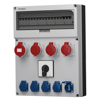 Stromverteiler GR-S/FI 1x32A 3x16A 5x230V Schalter 0-1 franz/belg System Doktorvolt® DV-0441-F