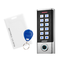Wasserdichtes Code-Schloss mit Karten-/Transponderleser und Fingerabdruckscanner, IP68, 1 Relaisausgang 3A OR-ZS-823
