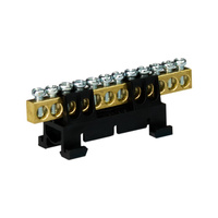 Verteilerklemme 12-polig auf TH Schiene schwarz 12/C