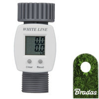 Digitaler Wasserzähler 3/4" LCD Wasserverbrauch Wasseruhr Wasserzähler WHITE LINE Bradas WL-3110