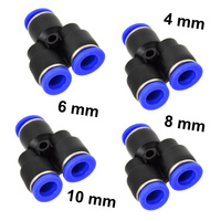 Schlauchverbinder PU/PE Druckluftverbinder Typ Y 4 6 8 10 mm G03062