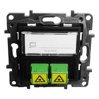 Glasfasersteckdose 2xSC/APC schwarz Niloe Step 863571