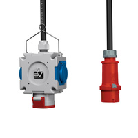 Energiewürfel Stromverteiler mDV franz/belg System 2x230V/16A 1,5m Kabel Doktorvolt DV-2725-F