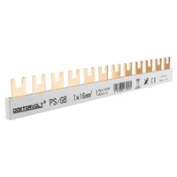 1P Phasenschiene Gabel 12-polig 16mm2 PS/GB Schiene Sammelschiene 100A DV-9405-PSGB