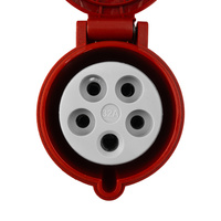 Einbausteckdose CEE 32A Steckdose 400V 5P 70x70 mm VDE TP Electric 3107-321-1670