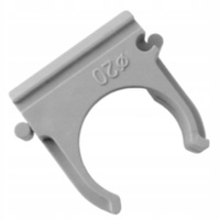 PVC Rohrschelle 20mm Rohrclip Rohrklemme Rohrhalter XBS CF20G PEP MU-II 20