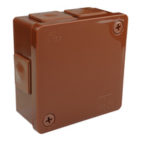 Abzweigkasten Aufputz-Feuchtraum Verbindungsdose Gummi Verschraubung gewindelos braun 86x86x40 mm ViPlast 022-02
