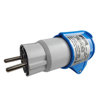 Marlanvil Camping Adapter mit Stecker Uni-Schuko 16A 250V auf 16A CEE Kupplung Stromadapter IP40 6.816.213