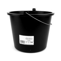 Baueimer 20L Garteneimer PVC Mörtelkübel Wassereimer Mörteleimer Eimer Kübel Maurereimer Putzeimer schwarz DV-5701