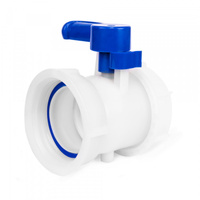 IBC Container Klappenhahn IG S100x8 mit Auslauf AG S100x8 Bradas IBCS100F-BTVS100M