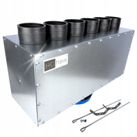 Lüftungsverteiler Verteilerkasten 6x75 Ø160 Wohnraumlüftung Luftverteiler E-KRT-6x75/160-OC