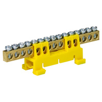Verteilerklemme 15-polig auf TH Schiene gelb 15/Y