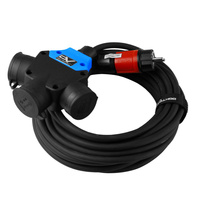 Verlängerungskabel 25m 3-Wege Schuko H07RN-F 3x2,5mm Stromkabel Gummikabel DV-9269-3-W-Y-25-DE