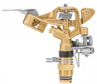 Messing Sprinkler 25m AG 1/2" 360° Kreisregner Sprenger Bradas GKV5040SGZ