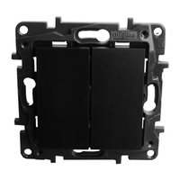 Doppel Treppenschalter 10 AX Schalter schwarz Niloe Step 863508